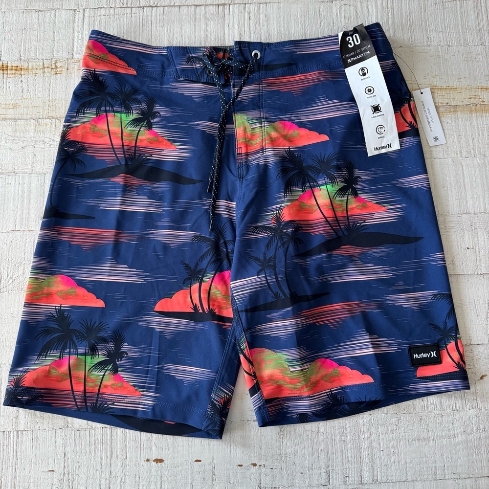 Hurley‎ Phantom Eco Weekender Boardshorts NWT size 30 in Submarine Blue